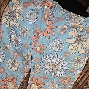 Floral Boot Cut Pants